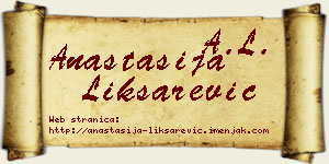 Anastasija Liksarević vizit kartica